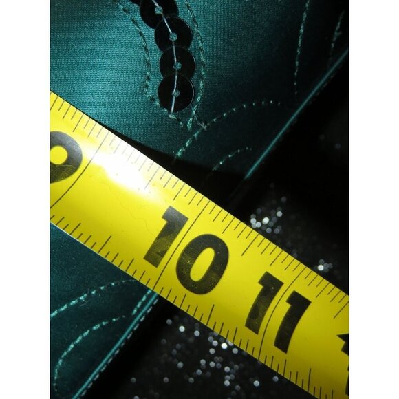 Coach 2013 Signature C Sequin Canvas Embellished Tote Bag in Jade Teal Green - Picture 12 of 12